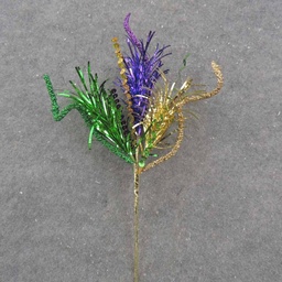 [XE0017-MDG] 14" MARDI GRAS TINSEL & SEQUIN PICK
