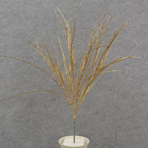 [XN0001-GLD] GOLD GLITTER GRASS BUSH X6