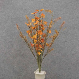 [SBF0024-ORG] 25" ORANGE HEATHER & MAPLE LEAF BUSH X12