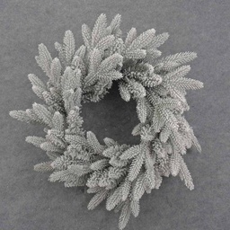 [XB0048-S] 24&quot; FLOCKED WOODLAND PINE WREATH