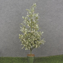 [XH0002] 30&quot; FROSTED MISTLETOE TREE WITH BERRIES