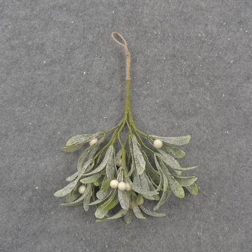 [XH0003] 12" FROSTED MISTLETOE PICK
