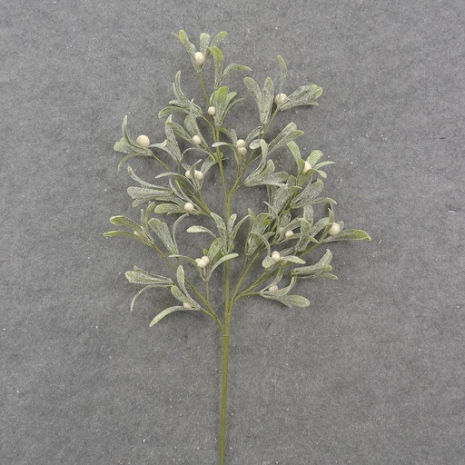 [XH0005] 23.5" FROSTED MISTLETOE SPRAY WITH BERRIES