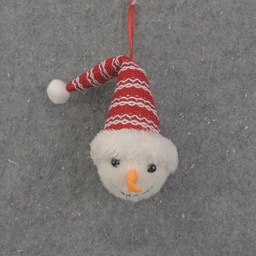 [XH0015] SNOWMAN ORNAMENT WITH RED POINTED HAT