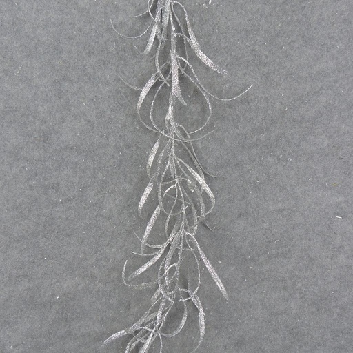 [XL0009] 60" SILVER GLITTER GRASS GARLAND