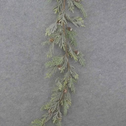 [XL0011] 5' FROSTED PINE GARLAND W/CONES