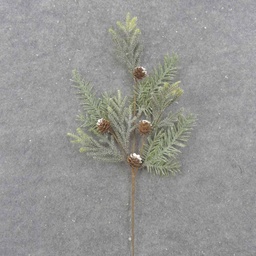 [XL0013] 20&quot; FROSTED PINE SPRAY W/CONES