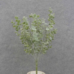 [SEF0013] 18&quot; SEEDED EUCALYPTUS BUSH X7 DUSTY GREEN