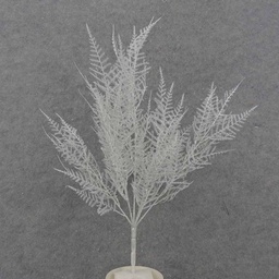 [SBF0003-SIL] 20" SILVER FERN BUSH X7 W/GILLTER