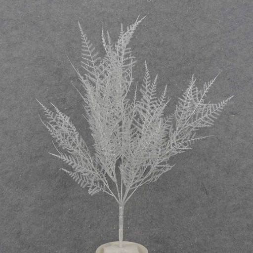 [SBF0003-SIL] 20" SILVER FERN BUSH X7 W/GILLTER