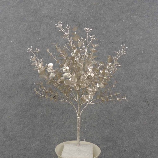 [XB0006-CHA] 13" METALLIC EUCALYPTUS BUSH X5 CHAMPAGNE