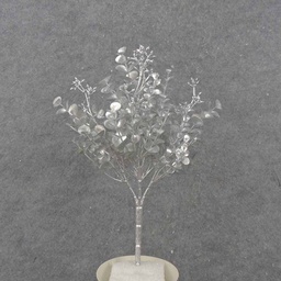 [XB0006-SIL] 13" METALLIC EUCALYPTUS BUSH X5 SILVER