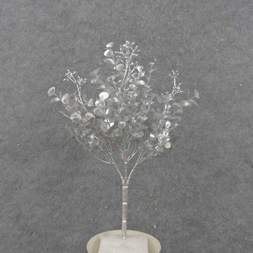 [XB0006-SIL] 13" METALLIC EUCALYPTUS BUSH X5 SILVER