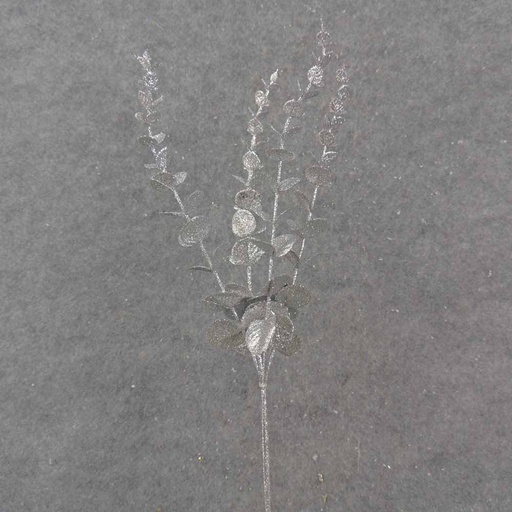 [XB0023-SIL] 19" SILVER GLITTER EUCALYPTUS BUNDLE X4