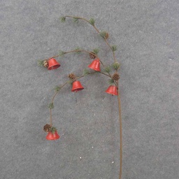 [XA0019] 34" HANGING BELLS & PINE SPRAY X3