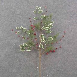 [XA0022] 28&quot; PINE, BERRY, &amp; HOLLY SPRAY