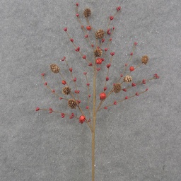 [XA0023-RED] 31" PINECONE & PIPBERRY SPRAY RED