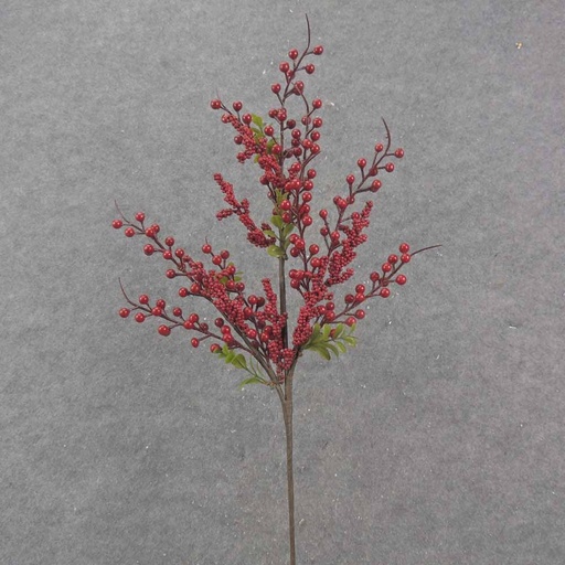 [XA0043] 24" BERRY SPRAY w/LEAVES