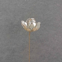 [XA0047] 20" METALLIC PLATINUM MAGNOLIA BLOOM PICK
