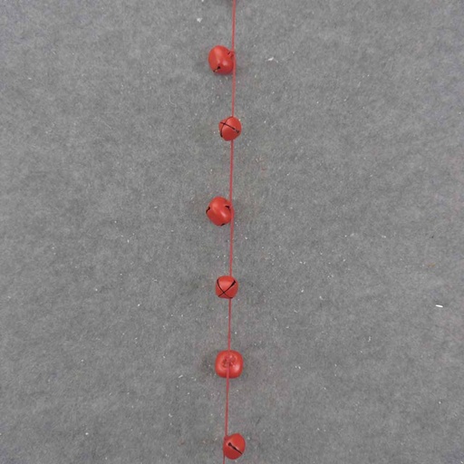 [XA0063] 4' LARGE RED JINGLE BELL GARLAND