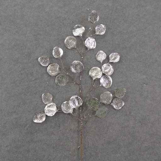 [XA0078] 32" SILVER FOIL EUCALYPTUS SPRAY