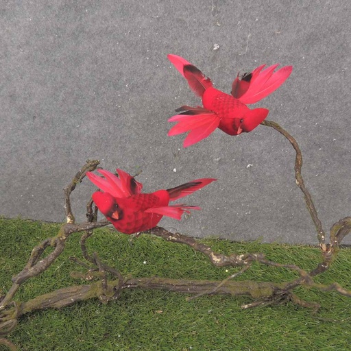 [BN0114] 5"x5" FLYING MUSHROOM CARDINAL W/CLIP