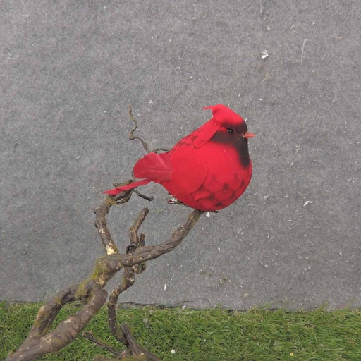 [BN0116] 5" FAT SITTING CARDINAL W/CLIP