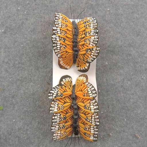 [BN66015-YEL] 2.5" YELLOW MONARCH BUTTERFLY W/WIRE