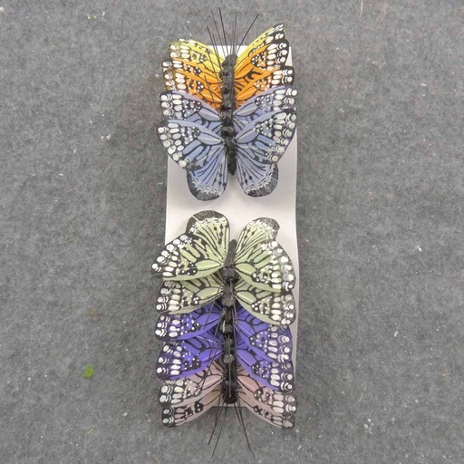 [BN66016] 2.5" PASTEL MONARCH BUTTERFLY 6-ASST W/ WIRE