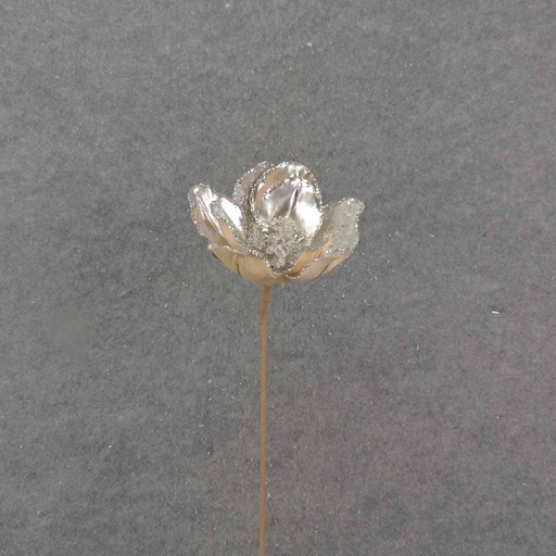 [XA0047-GLD] 20" METALLIC GOLD MAGNOLIA BLOOM PICK