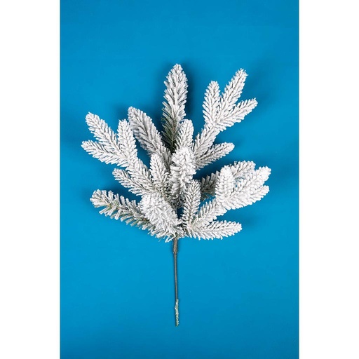[XB0050P-SNO] 13" FLOCKED WOODLAND PINE PICK