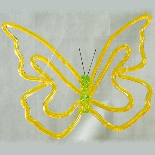 [SB341-YEL] BUTTERFLY 10" HANGING  YELLOW