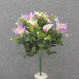 [SE1000-LAV] 24" CALLA & LILY MIXED BUSH X18 LAVENDER