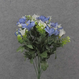 [SE1000-BLU] 24" CALLA & LILY MIXED BUSH X18 BLUE