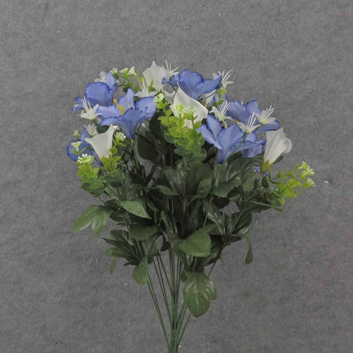 [SE1000-BLU] 24" CALLA & LILY MIXED BUSH X18 BLUE