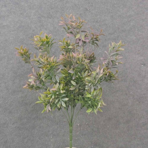 [SE1028-PKG] 18" TEA LEAF BUSH X12 PINK/GREEN