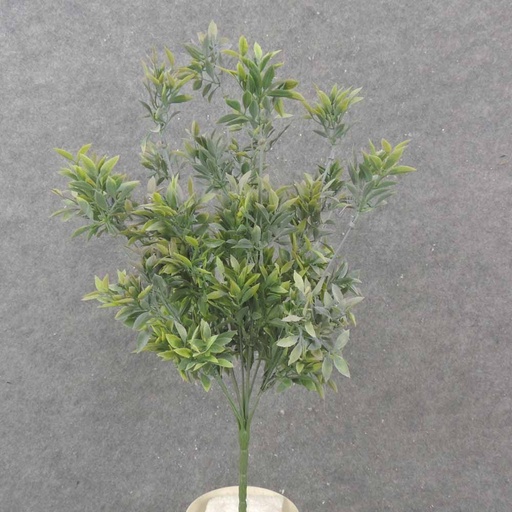 [SE1028-PGN] 18" TEA LEAF BUSH X12 PURPLE/GREEN