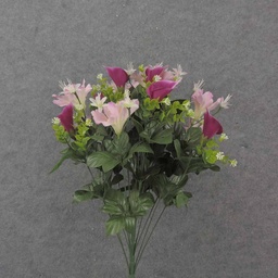 [SE1000-BPK] 24" CALLA & LILY MIXED BUSH X18 BEAUTY/PINK