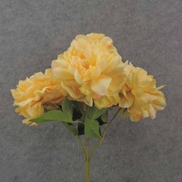 [SB1048-YEL] 17.5" PEONY BUSH X 5 YELLOW