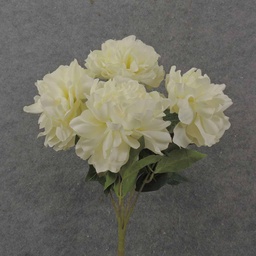 [SB1048-CRM] 17.5" PEONY BUSH X 5 CREAM