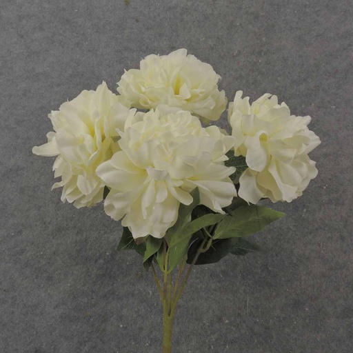 [SB1048-CRM] 17.5" PEONY BUSH X 5 CREAM