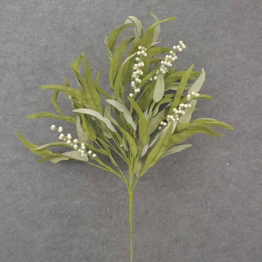 [SA1036] 30" WILLOW FOLIAGE & BERRY BUSH CREAM