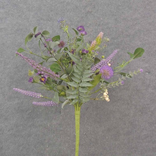 [SA1030] 20" FERN, BERRY & MIXED FOLIAGE BUSH PURPLE