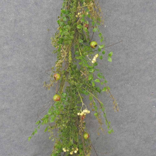 [SA1049] 4' BERRY & MIXED FOLIAGE GARLAND CREAM/GREEN