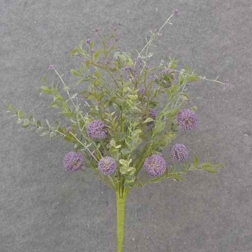 [SA1024-PUR] 22" EUCALYPTUS & THISTLE BUSH PURPLE