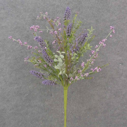 [SA1025-PUR] 22" BERRY, HEATHER & EUCALYPTUS BUSH PURPLE