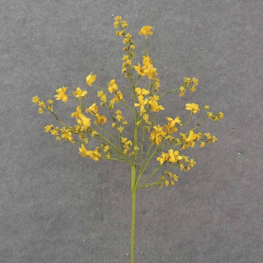 [SA1031-YEL] 28" BERRY & BLOSSOM SPRAY YELLOW