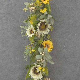 [SA1063] 4' MIXED SUNFLOWER &amp; FOLIAGE GARLAND