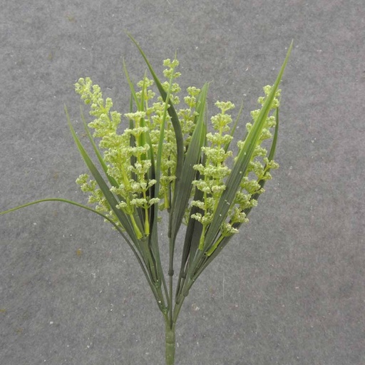 [SB1020-GRN] 11" HEATHER GRASS BUSH X5 GREEN