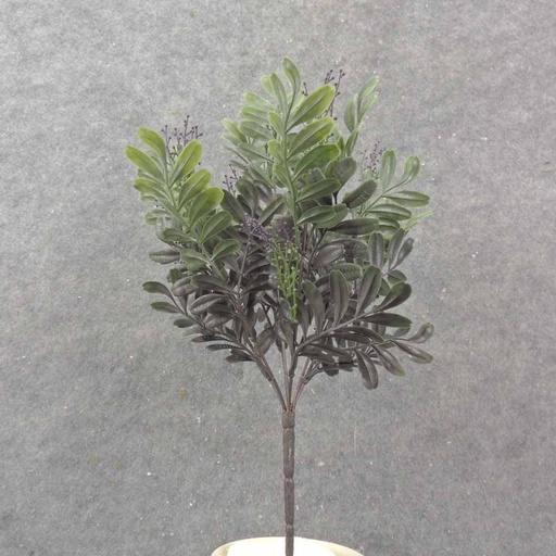 [SB1022] 14" HONEY LOCUST LEAF BUSH X7 PURPLE/GREEN